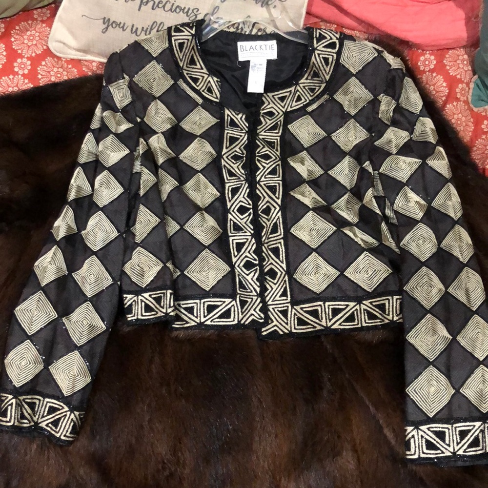 Versatile Vintage Jacket. Oleg Cassini Black Tie.